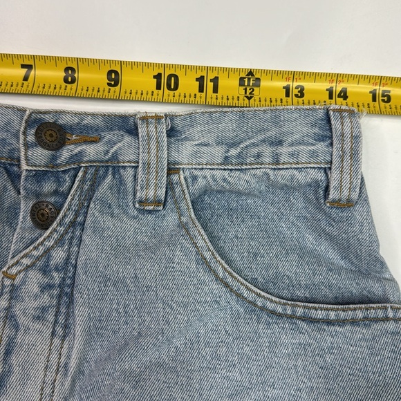 Vintage Industrial Rags Hardware Denim Shorts Size 32 Waist 28" - Picture 4 of 9